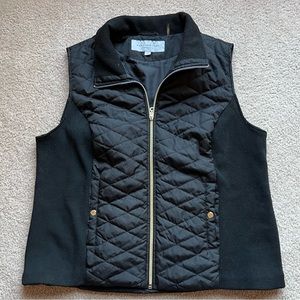 Puffer Vest w Knit Sides